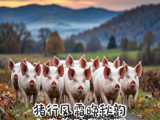 猪行风霜晚秋韵，人生猪途无畏征