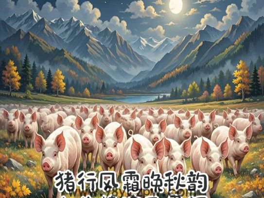 猪行风霜晚秋韵，人生猪途无畏征