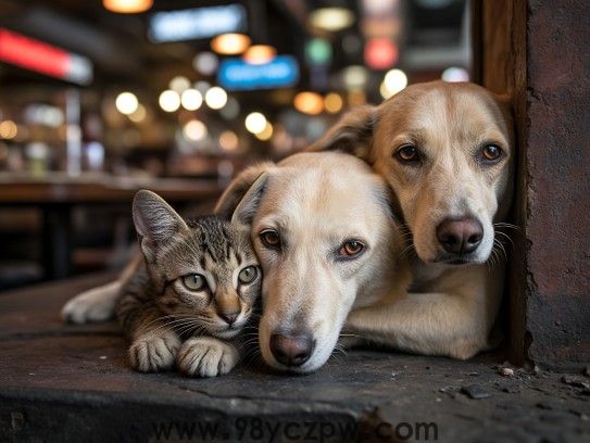 流浪猫狗生存现状揭秘，欲钱观照下的无依生肖故事