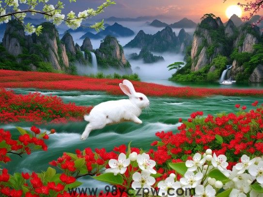 绿波红浪竞生肖，兔踏清明花落后—揭秘梨花春意下的生肖生肖兔之谜