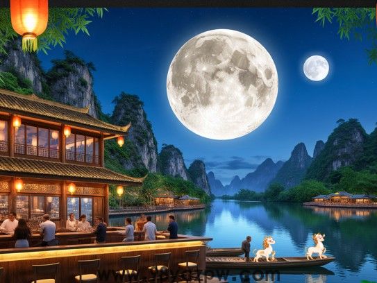 月满中秋夜，生肖齐聚岸边赏月——传统佳节生肖互动体验活动