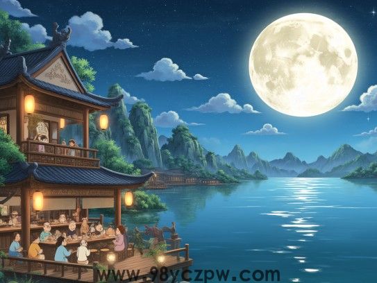 月满中秋夜，生肖齐聚岸边赏月——传统佳节生肖互动体验活动