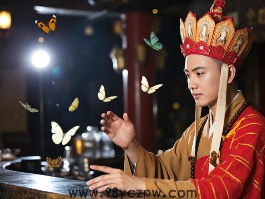 和尚谈禅话真言，三言六苑与蝶影共舞之谜，探寻成语中的生肖之谜