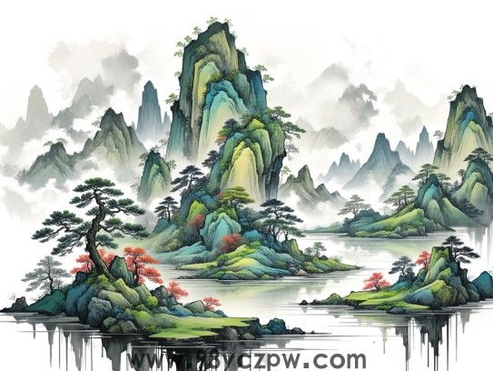 维善破墨山水画，描绘春夏人生，捕捉肖影留痕的艺术之旅