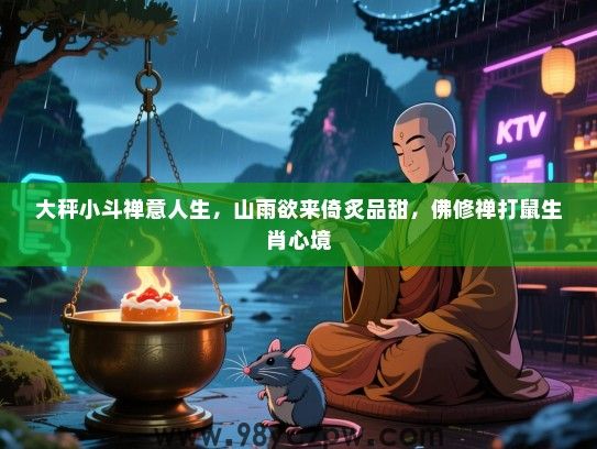 大秤小斗禅意人生，山雨欲来倚炙品甜，佛修禅打鼠生肖心境