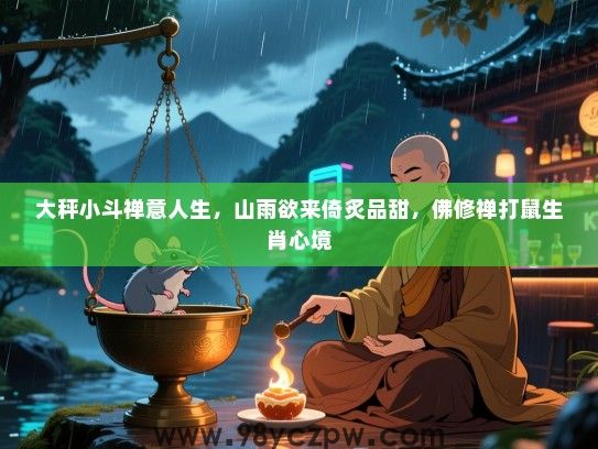 大秤小斗禅意人生，山雨欲来倚炙品甜，佛修禅打鼠生肖心境